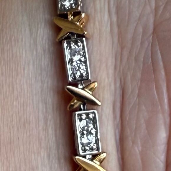 X Cross Design Zirconia Charm Bracelets for Women Men - Picture 6 of 6